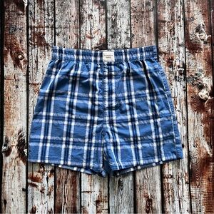 American Eagle Blue Plaid Boxer Shorts